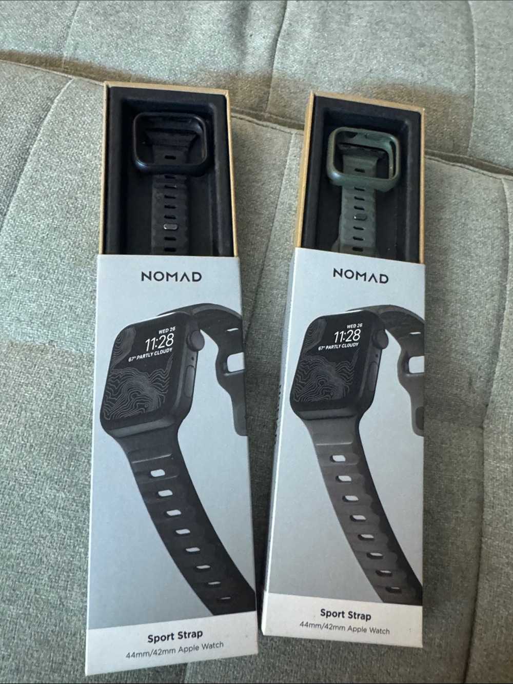 Lot of 2 Apple Watch Nomad bands with 2 Rhinosheild Bumpers